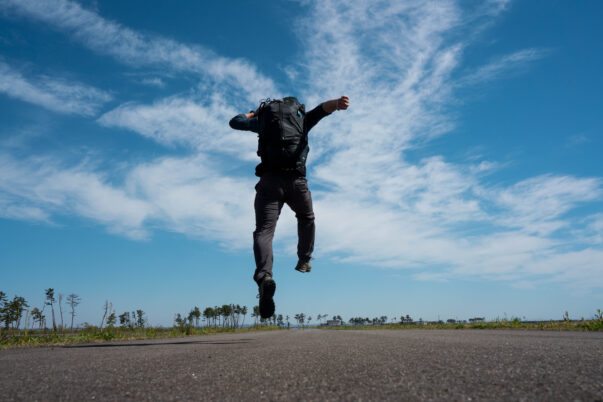 さ、今日も元気に歩くぞ！