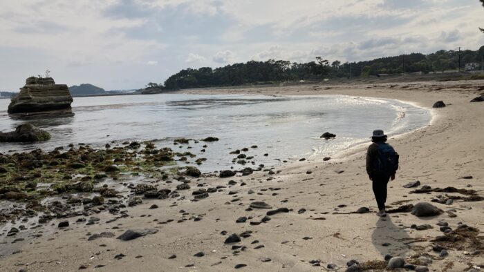 潮風を感じる浜辺