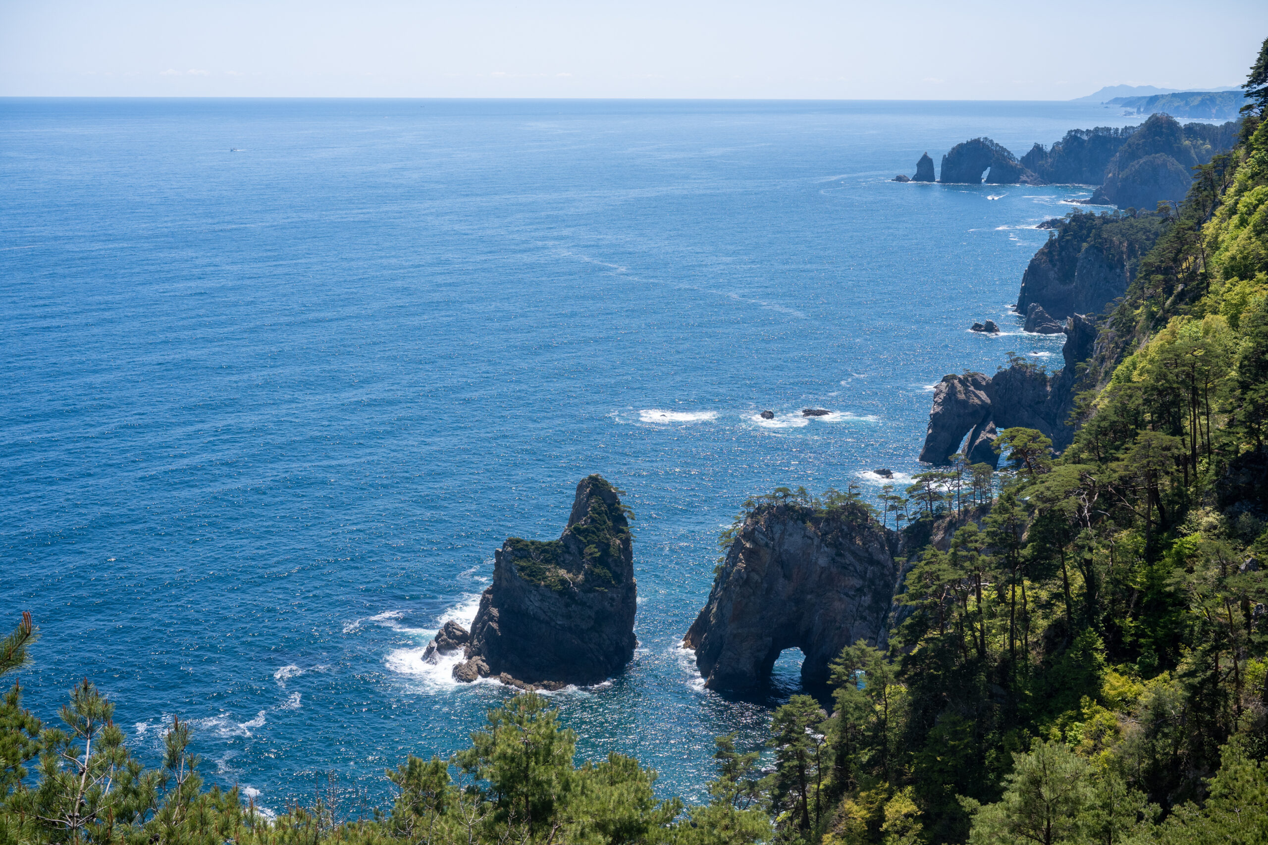 北山崎で観光写真