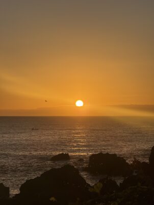 種差海岸で迎えた日出