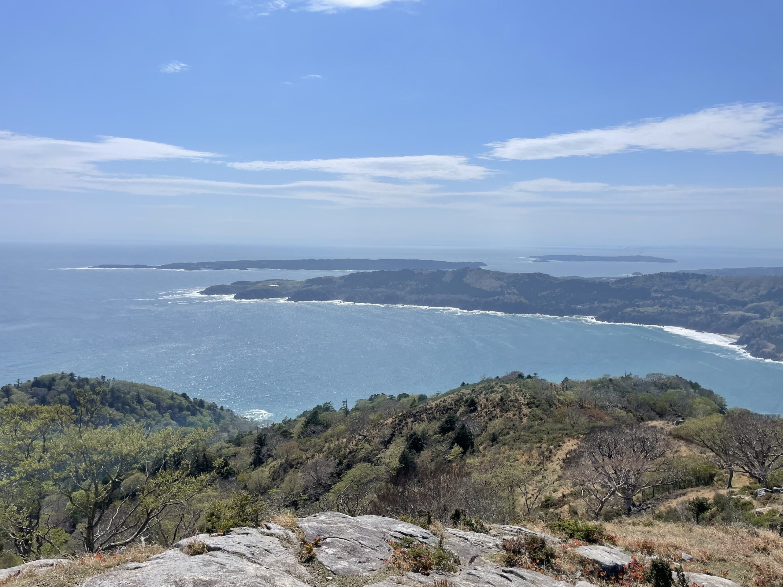 教えてもらった金華山の絶景ポイントから